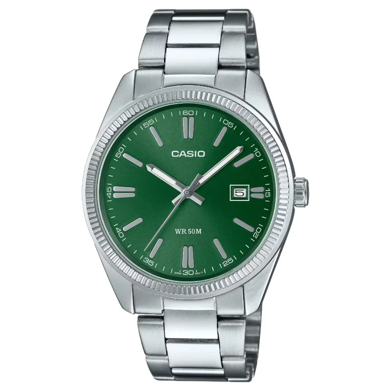 Orologio Casio Solo Tempo Acciaio Quadrante Verde MTP-1302PD-3AVEF