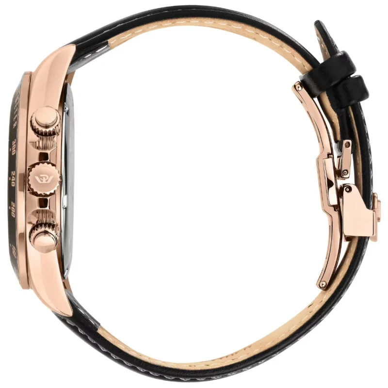 Orologio Philip Watch Caribe Sport Acciaio Rosé e Cinturino Pelle Nera R8271607003 pulsanti